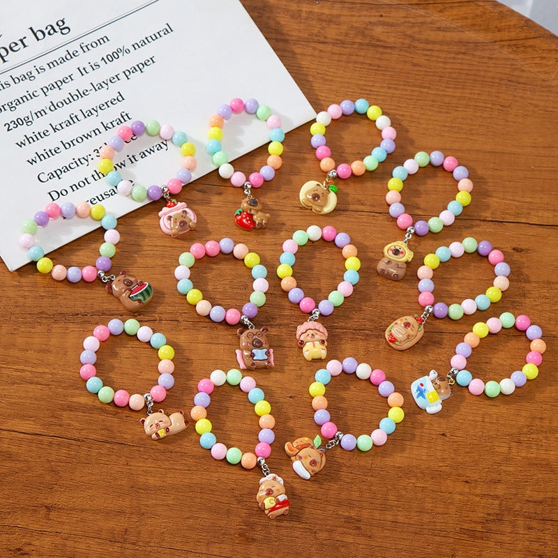 Colorful children's bracelet with crafted pendant Kalsten