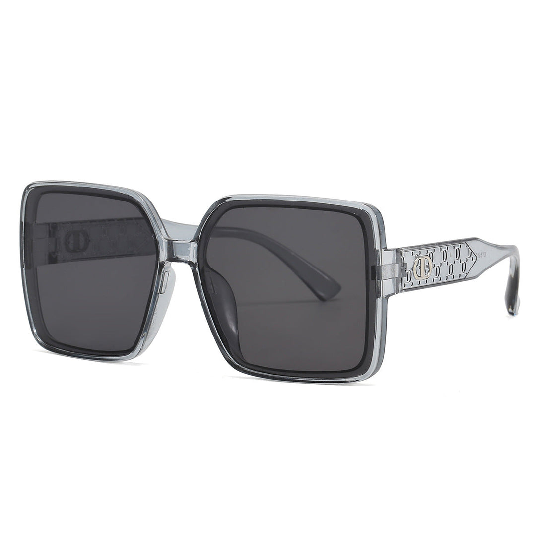Ladies fashionable square sunglasses with transparent design Kalsten