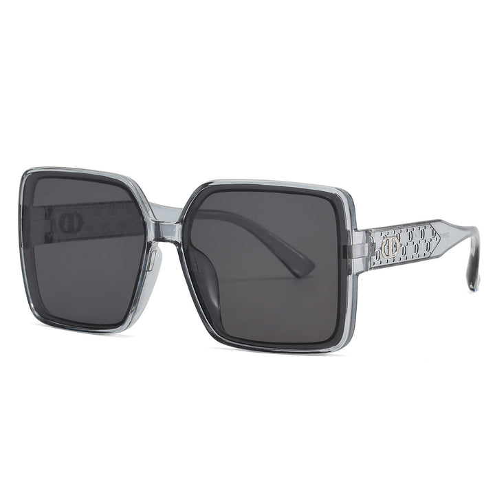 Ladies fashionable square sunglasses with transparent design Kalsten