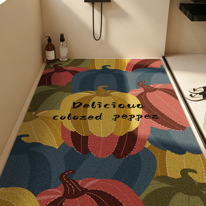 Pumpkin-Themed Decorative Mat