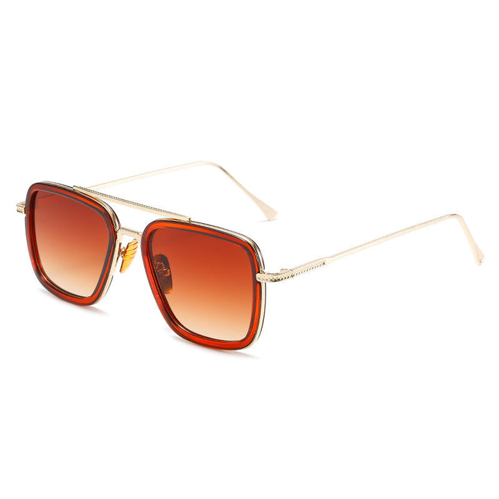 Women's fashionable square sunglasses with luxurious metal frame Kalsten