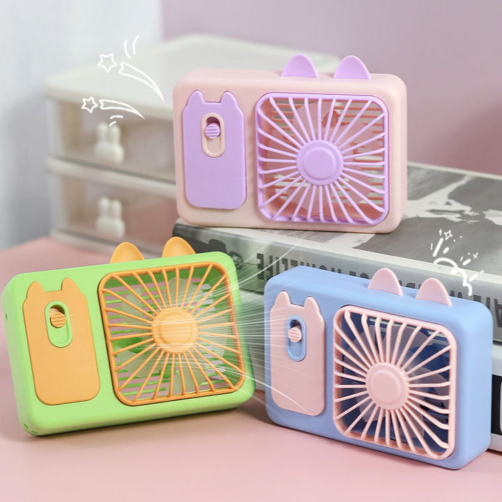 Women's Portable Hand Fan with Integrated Spray Function Kalsten