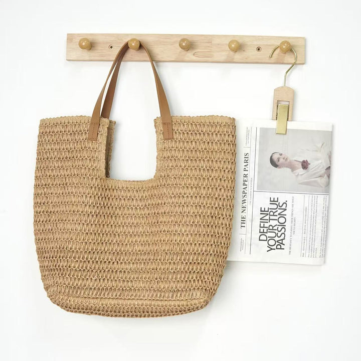 Spacious straw beach bag Kalsten