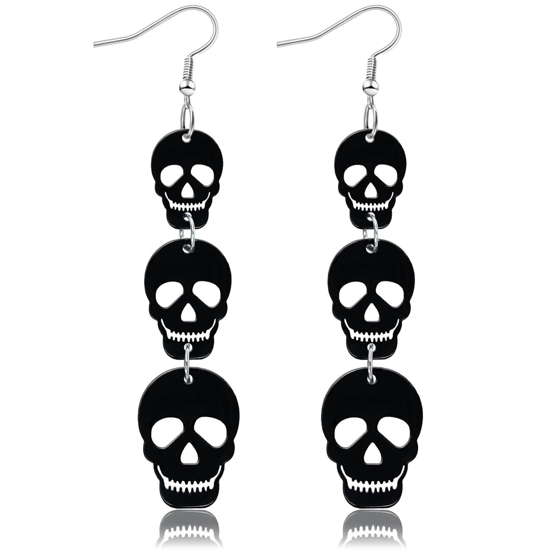 Gothic Skull Dangle Earrings Kalsten
