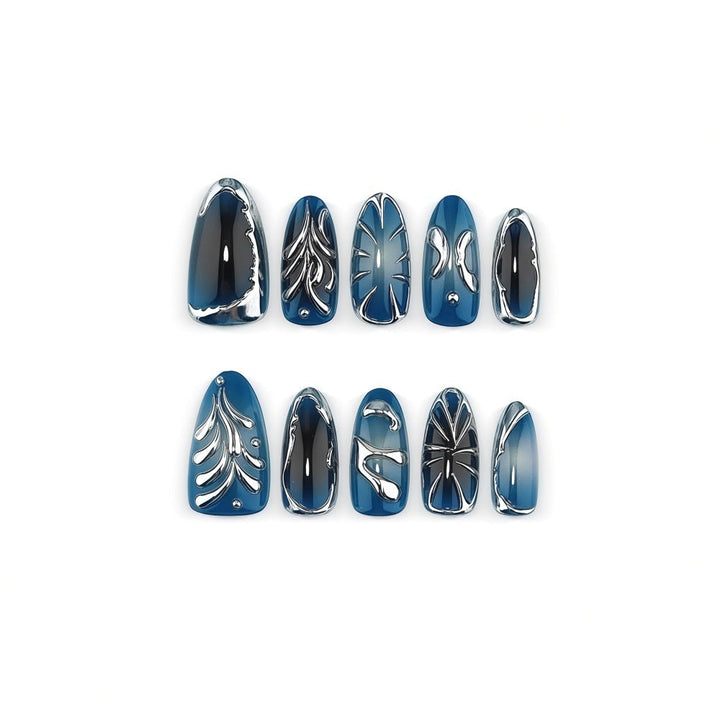 Artificial nails in the elegant leaf design Kalsten