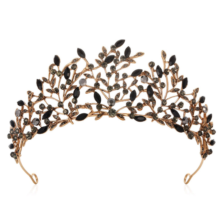 Ladies Elegant Headband with Floral Decorations and Rhinestones Kalsten