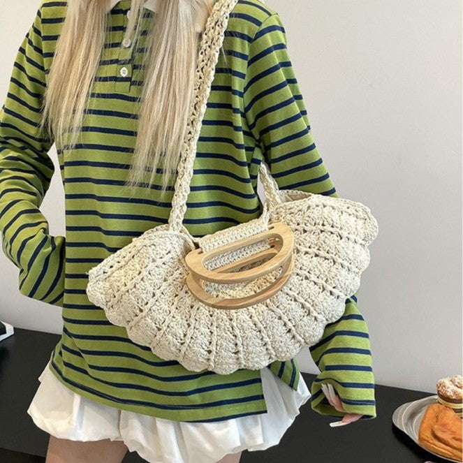 Handbag with wooden handles Kalsten