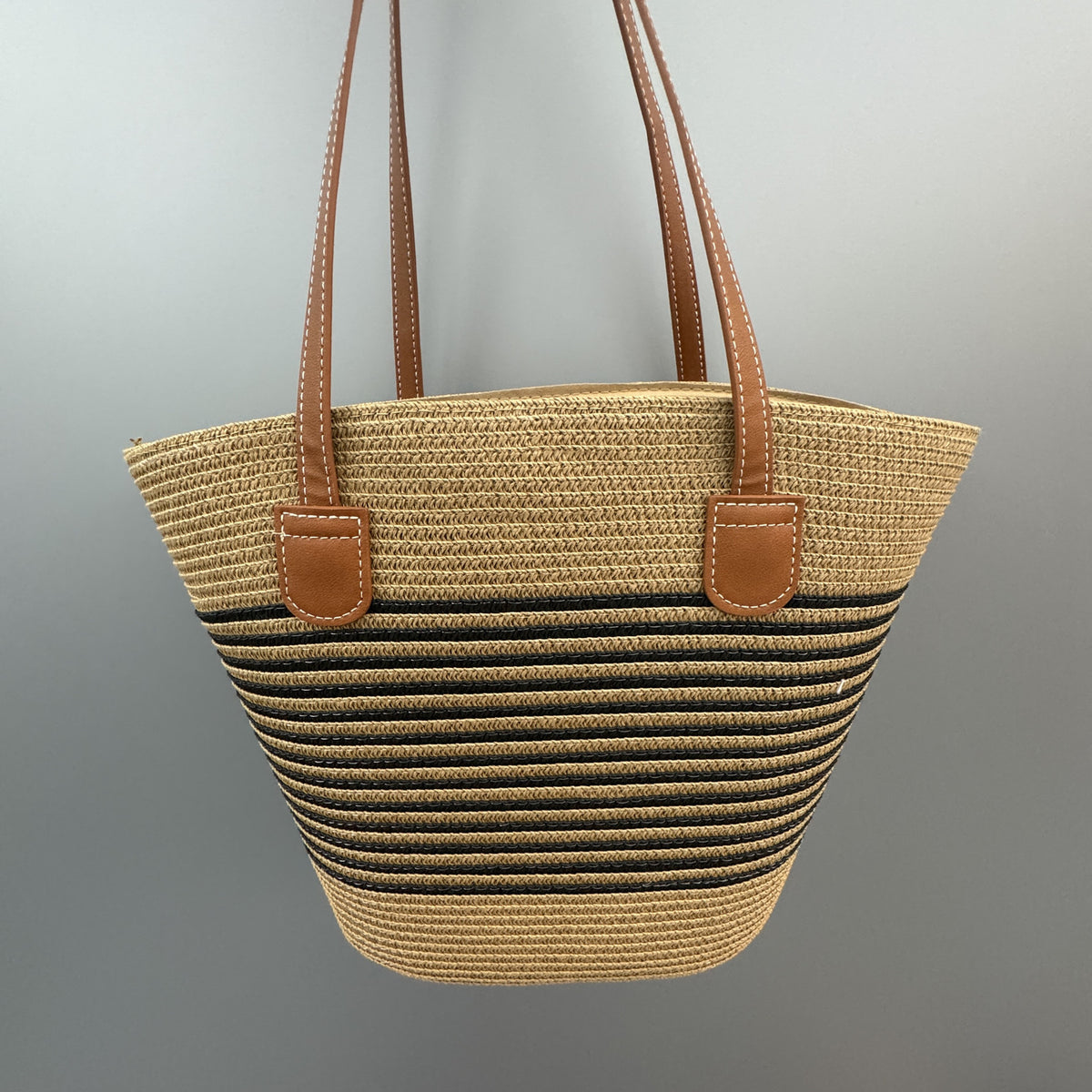 Basket bag with leather handles Acalora