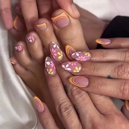 Artistic Floral Nail Art Acalora