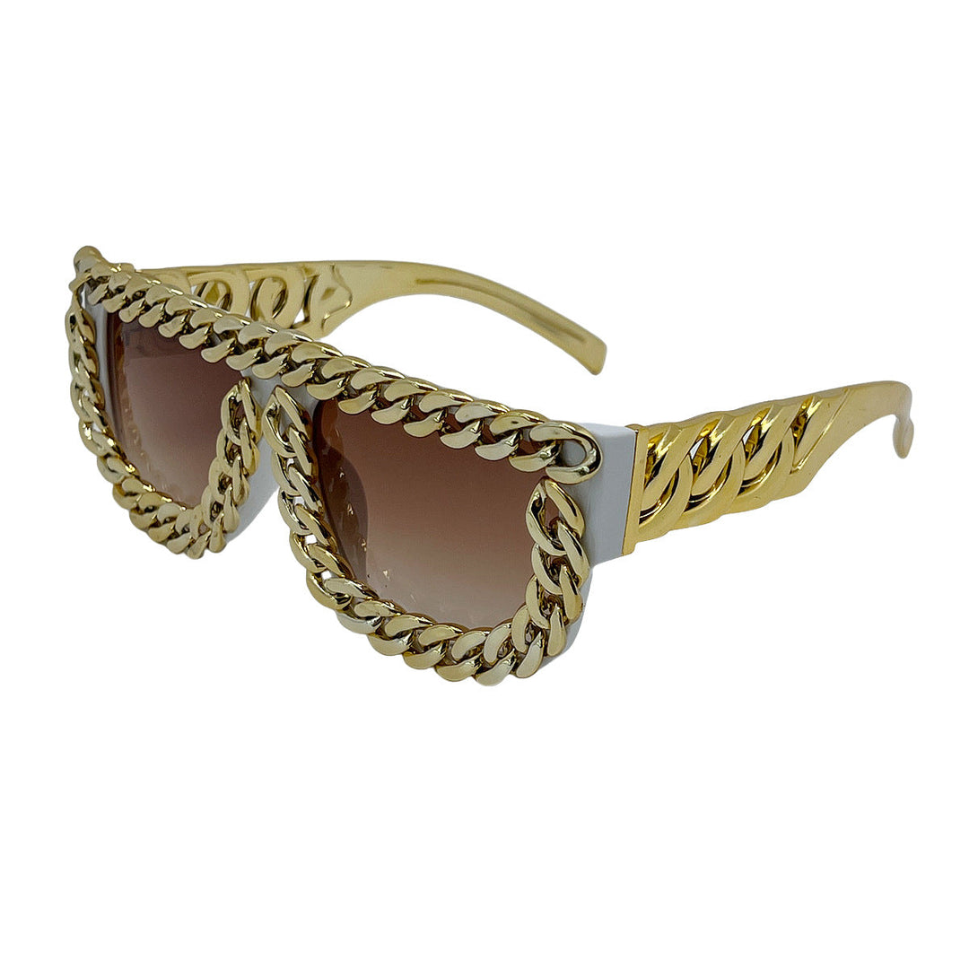 Women's sunglasses with eye-catching chain frame Kalsten