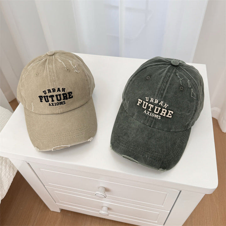 Men's Distressed Cotton Adjustable Baseball Cap Kalsten