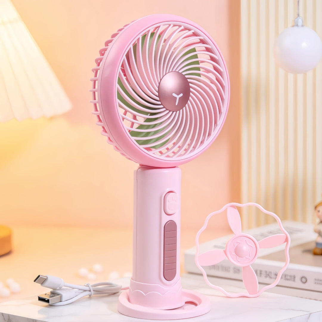 Ladies Portable Mini Handheld Fan with Flexible Tilt Adjustment Kalsten