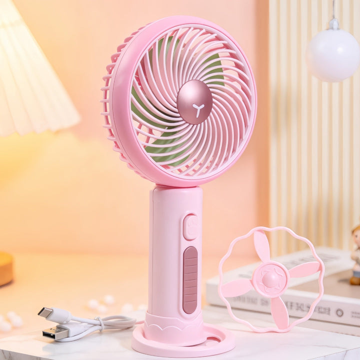 Ladies Portable Mini Handheld Fan with Flexible Tilt Adjustment Kalsten