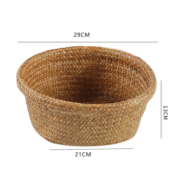Unisex Oval Storage Basket made of Woven Natural Material Kalsten