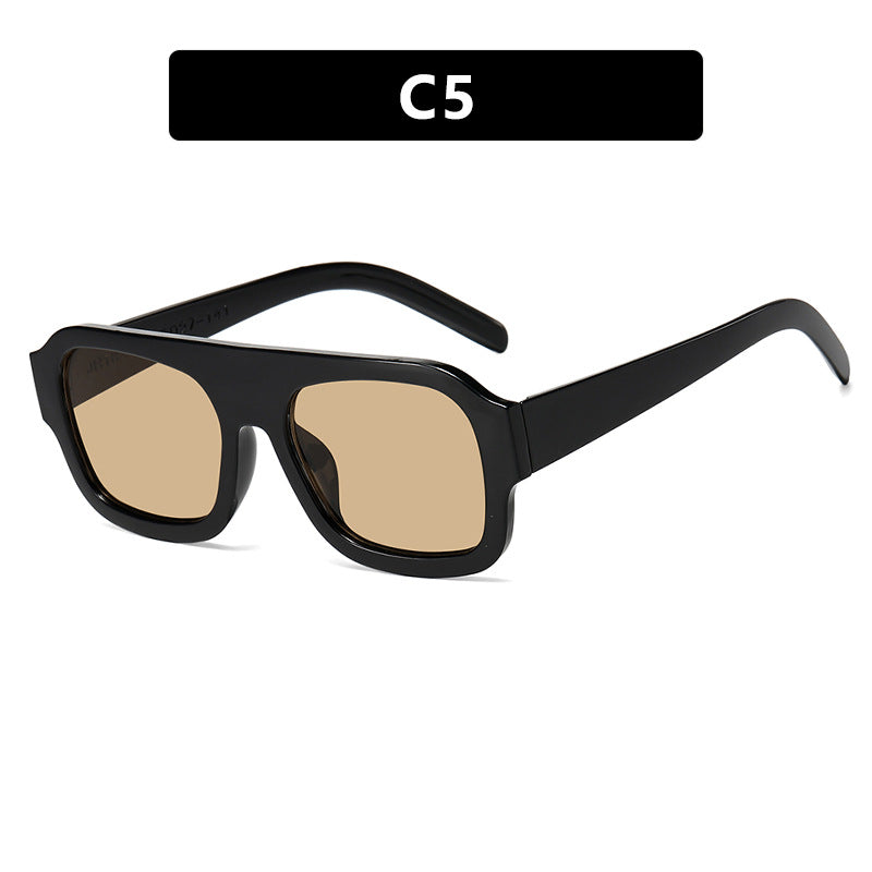 Women’s stylish square sunglasses with eye-catching animal print design Kalsten