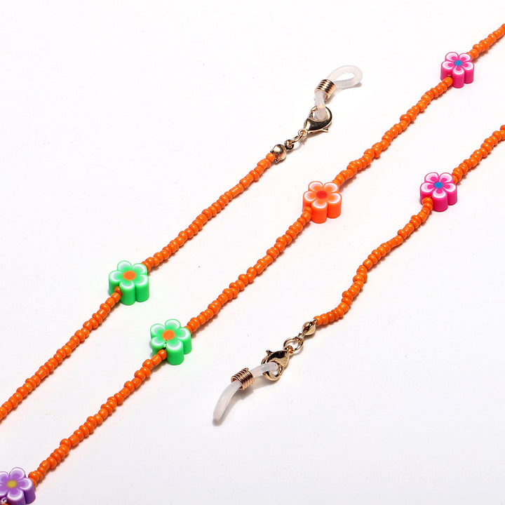 Decorative Flower Beaded Eyewear Chain Kalsten