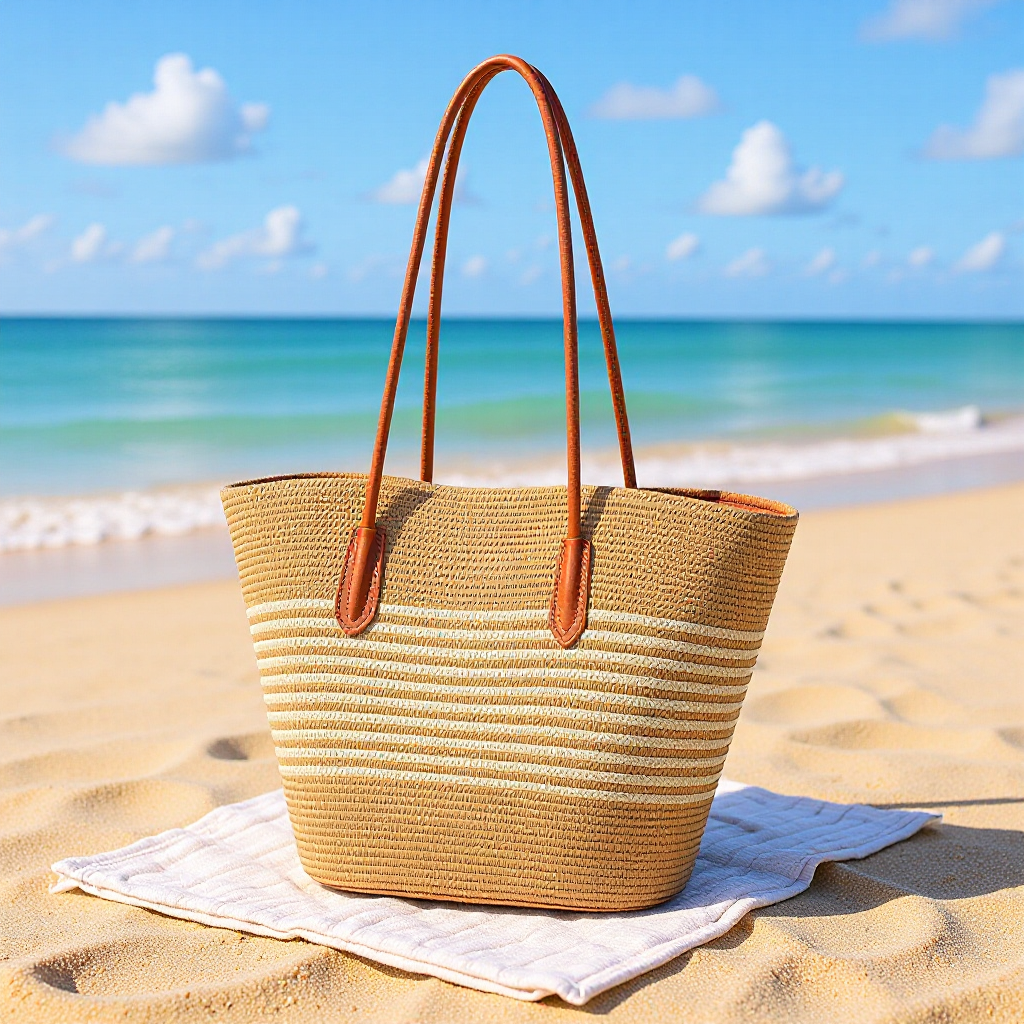 Sleek beach bag with matching sun hat Kalsten