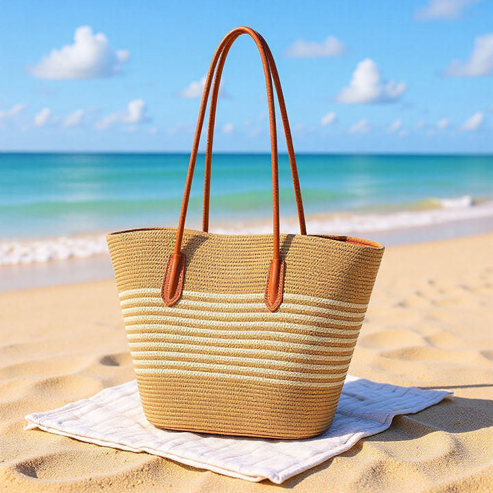 Sleek beach bag with matching sun hat Kalsten