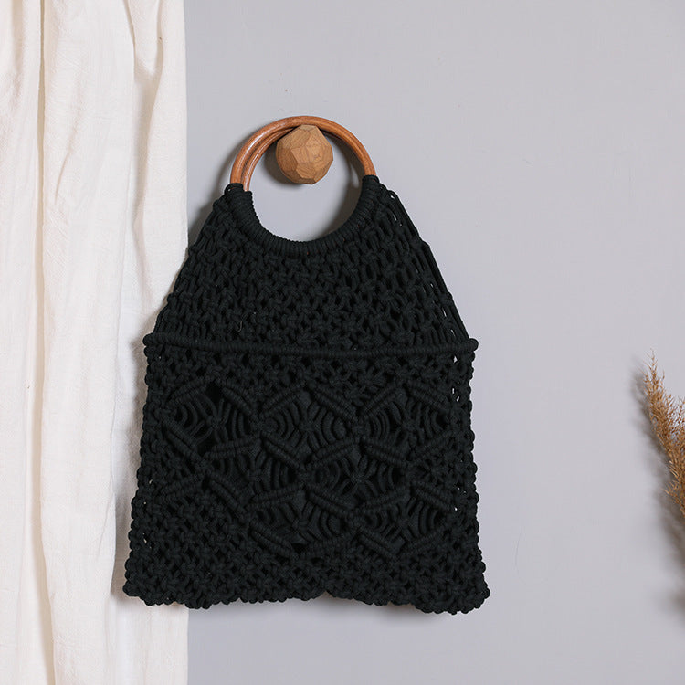 Macrame bag with wooden handle Kalsten
