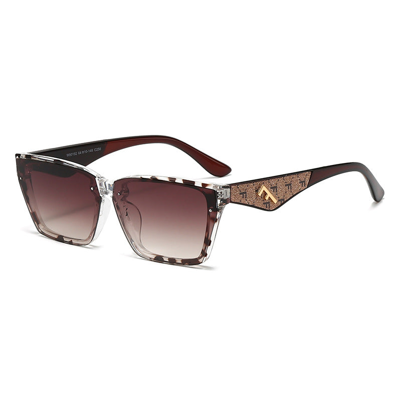 Women's square sunglasses with matte frame and fashionable accents Kalsten