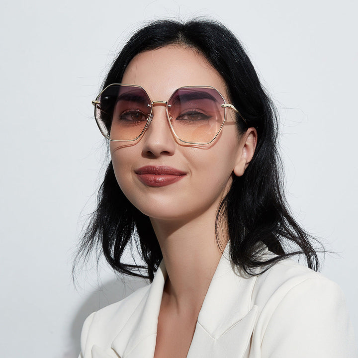 Women's fashionable octagonal sunglasses with elegant frame Kalsten