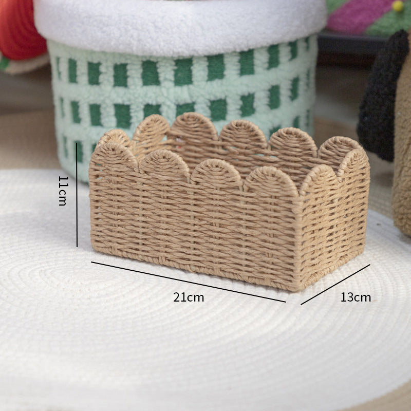 Ornate decoration basket made from natural materials Acalora
