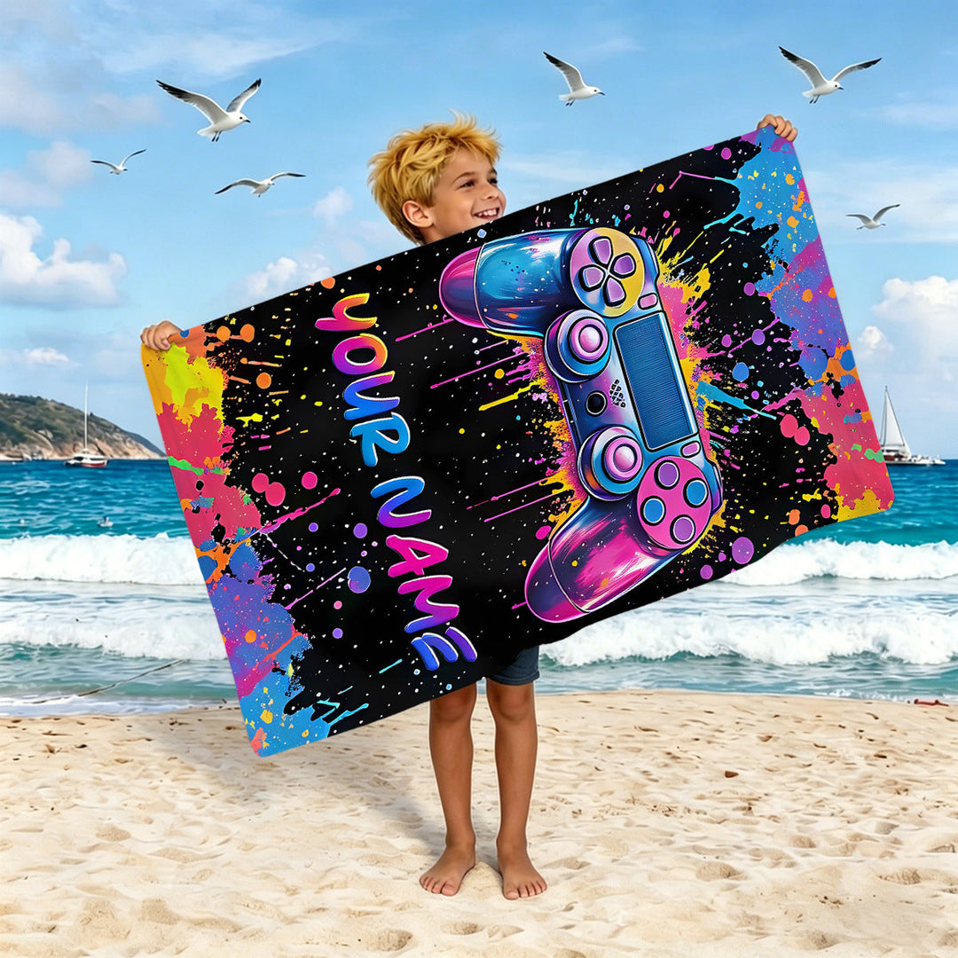 Boys beach towel with game console motif Kalsten