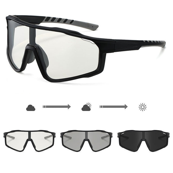 Unisex sporty cycling glasses with photochromic lenses and aerodynamic design Kalsten