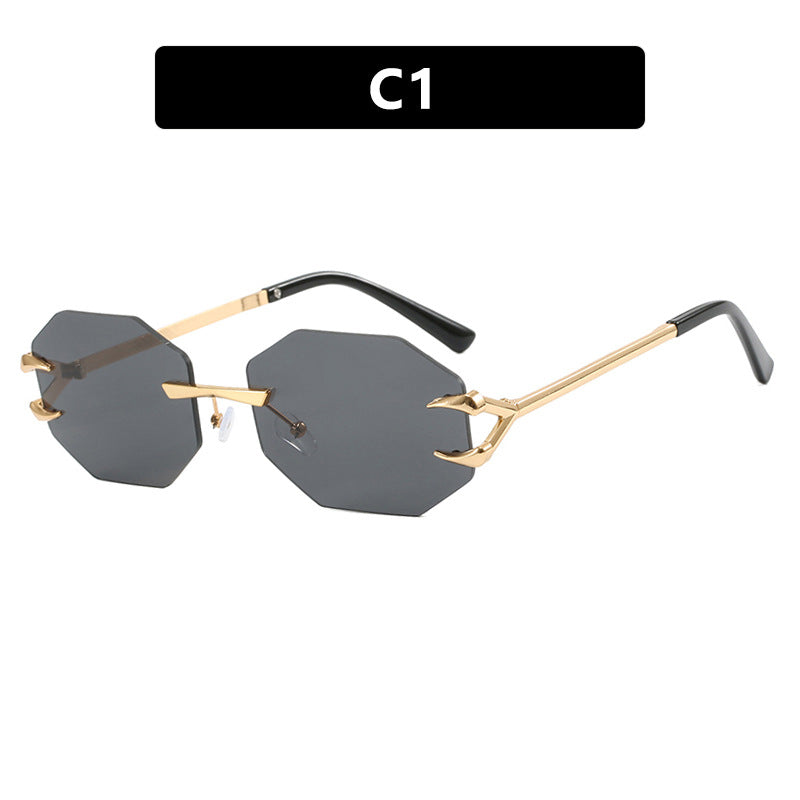 Women's geometric sunglasses with modern metal frame Kalsten