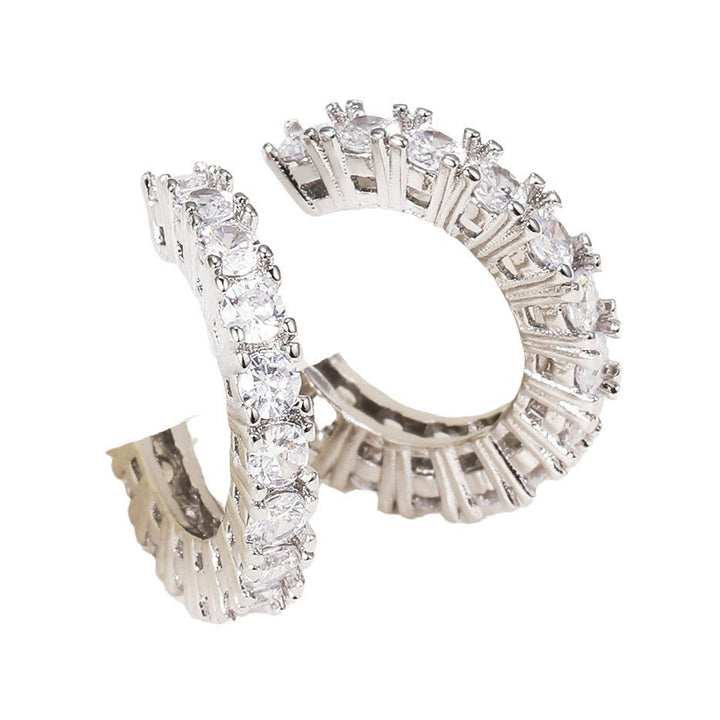 Sparkling hoops with zirconia stones Kalsten