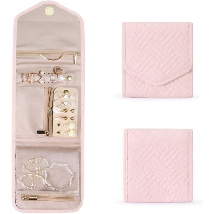 Cosmetic Organizer Bag with Foldable Design and Multiple Compartments Kalsten