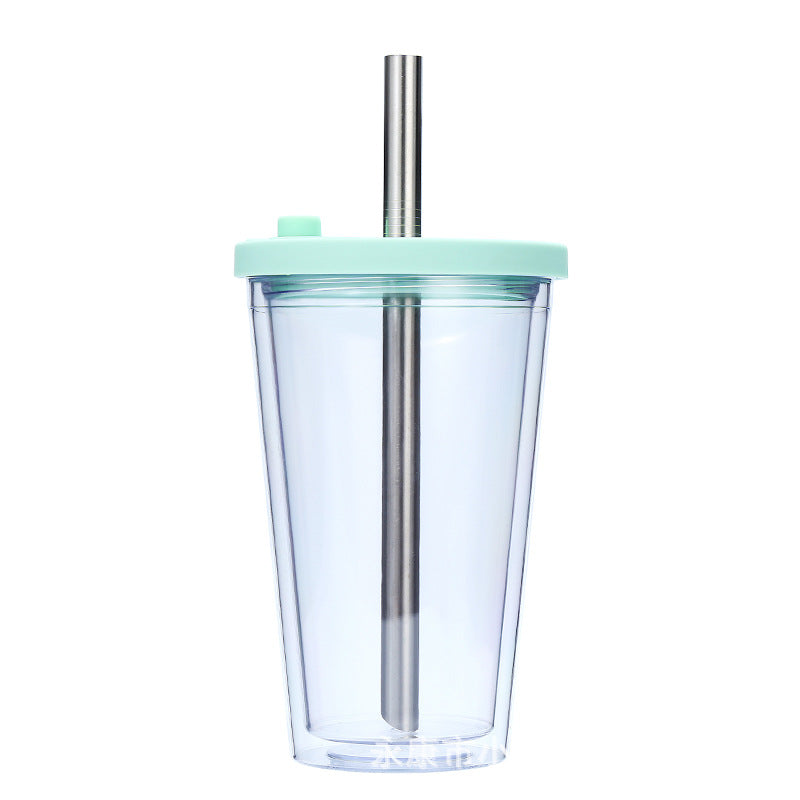 Women's High-Quality Drinking Cup with Integrated Stainless Steel Straw Kalsten