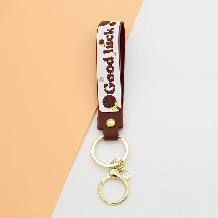 Unisex keychain with motivating lucky saying Kalsten