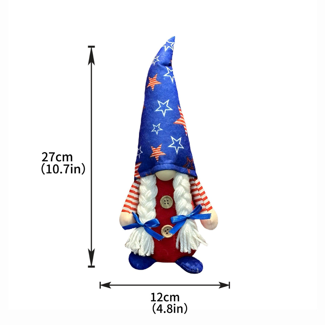 Unisex decorative gnome figure with a tall top hat and long artificial beard Kalsten