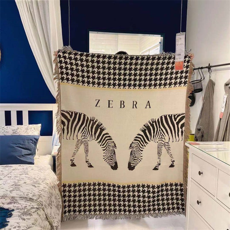 Artistic Zebra Print Throw Blanket