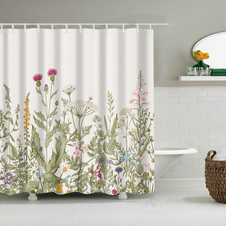 Floral Patterned Bathroom Shower Curtain Kalsten