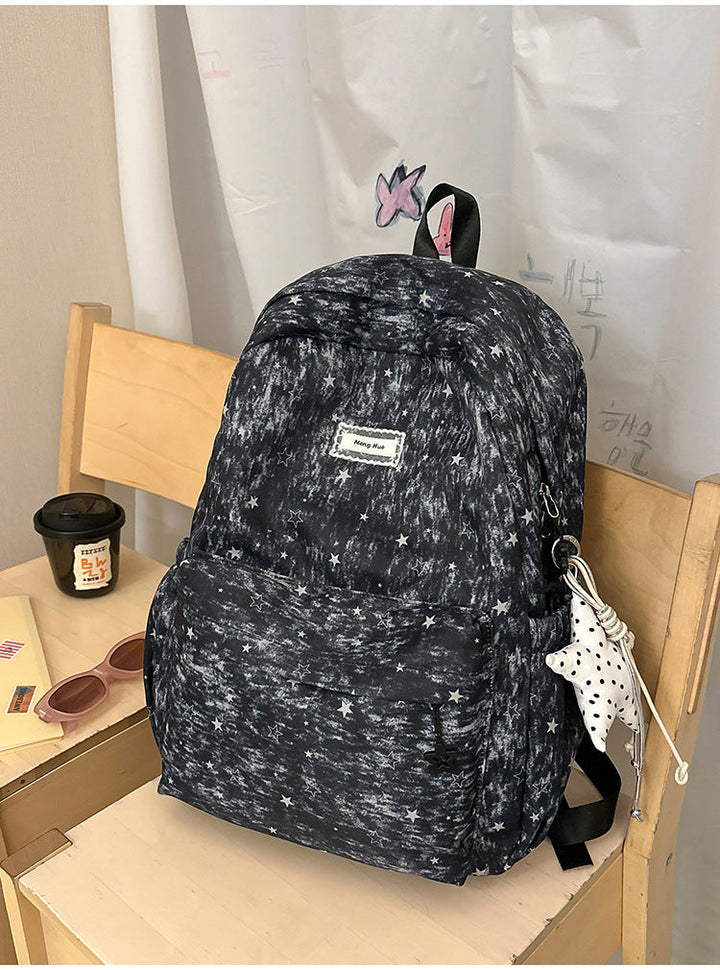Versatile Star-Patterned School Backpack