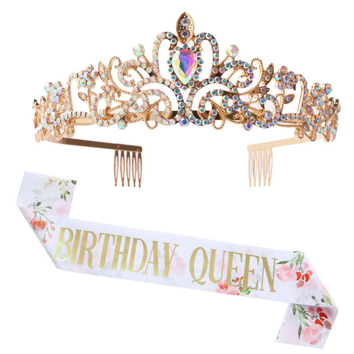 Women's Festive Crown with Elegant Sash Kalsten