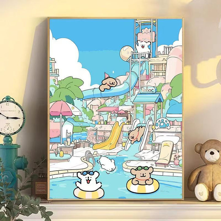 Playful Cartoon Dog Wall Art Kalsten