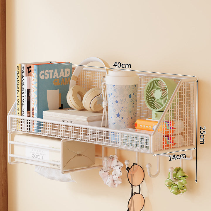 Wall-Mounted Mesh Storage Shelf Kalsten