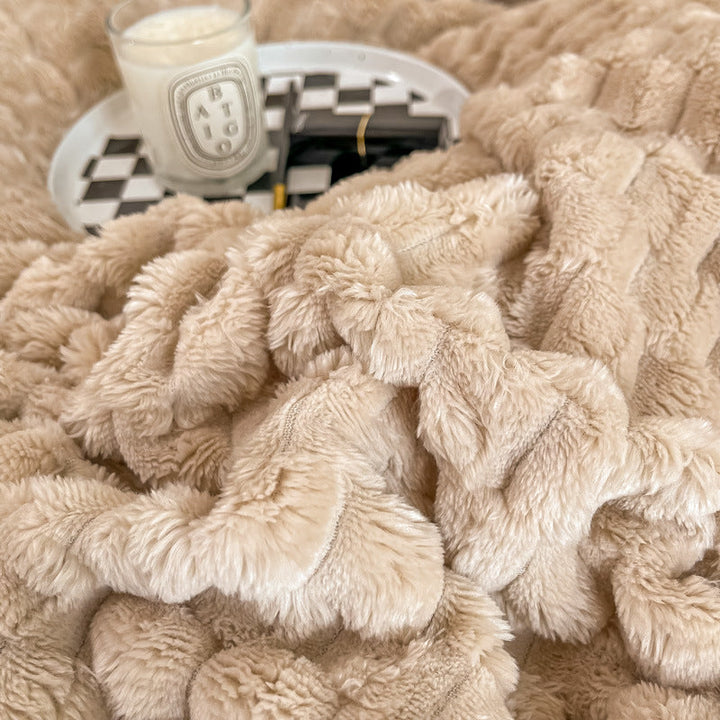 Luxurious Textured Throw Blanket Kalsten