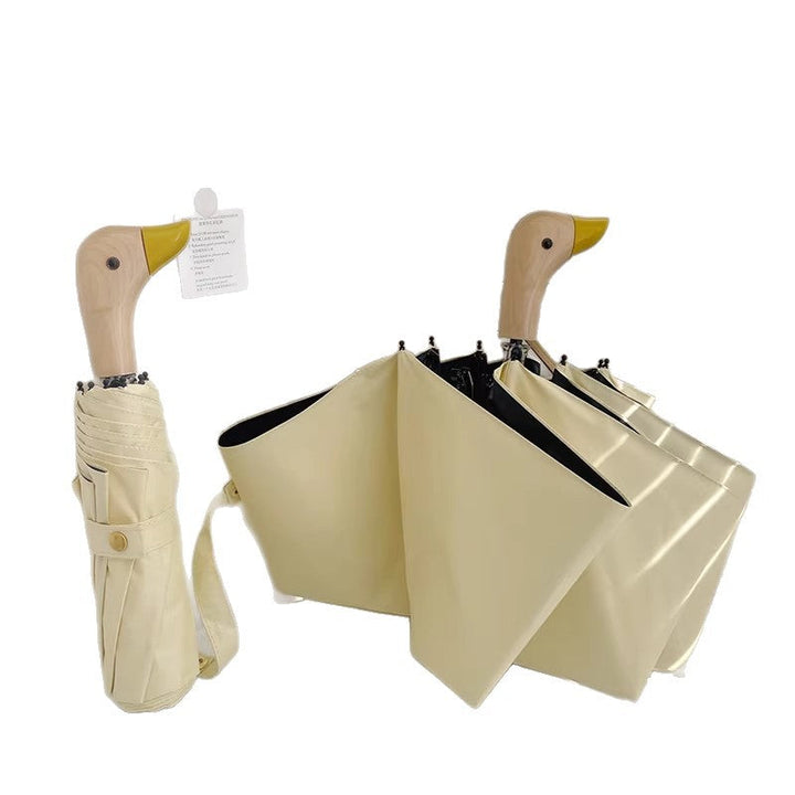 Women's Folding Umbrella with Unique Duck Handle Kalsten