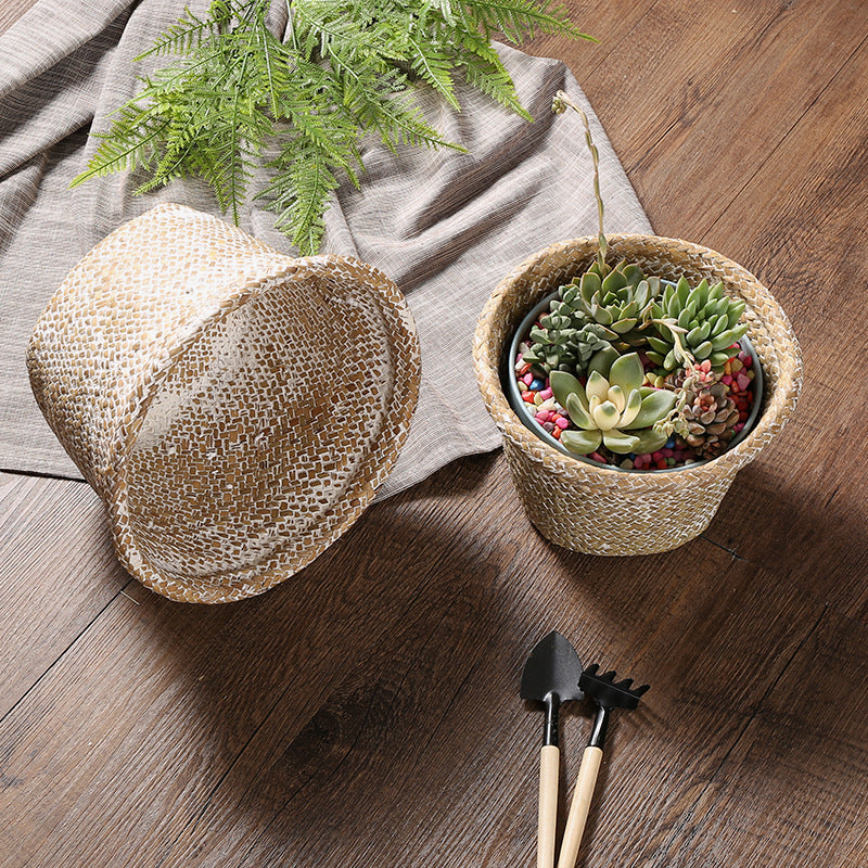 Handcrafted Natural Seagrass Storage Pot Kalsten