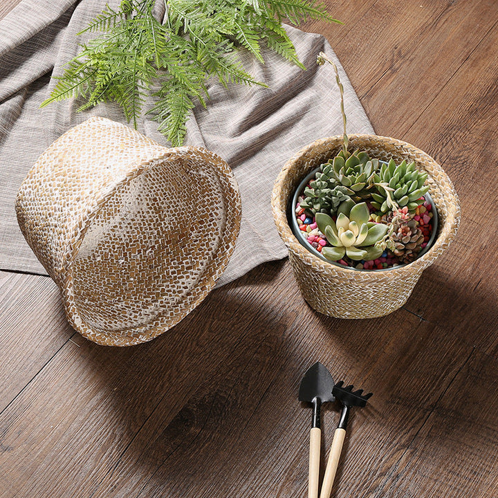 Handcrafted Natural Seagrass Storage Pot Kalsten