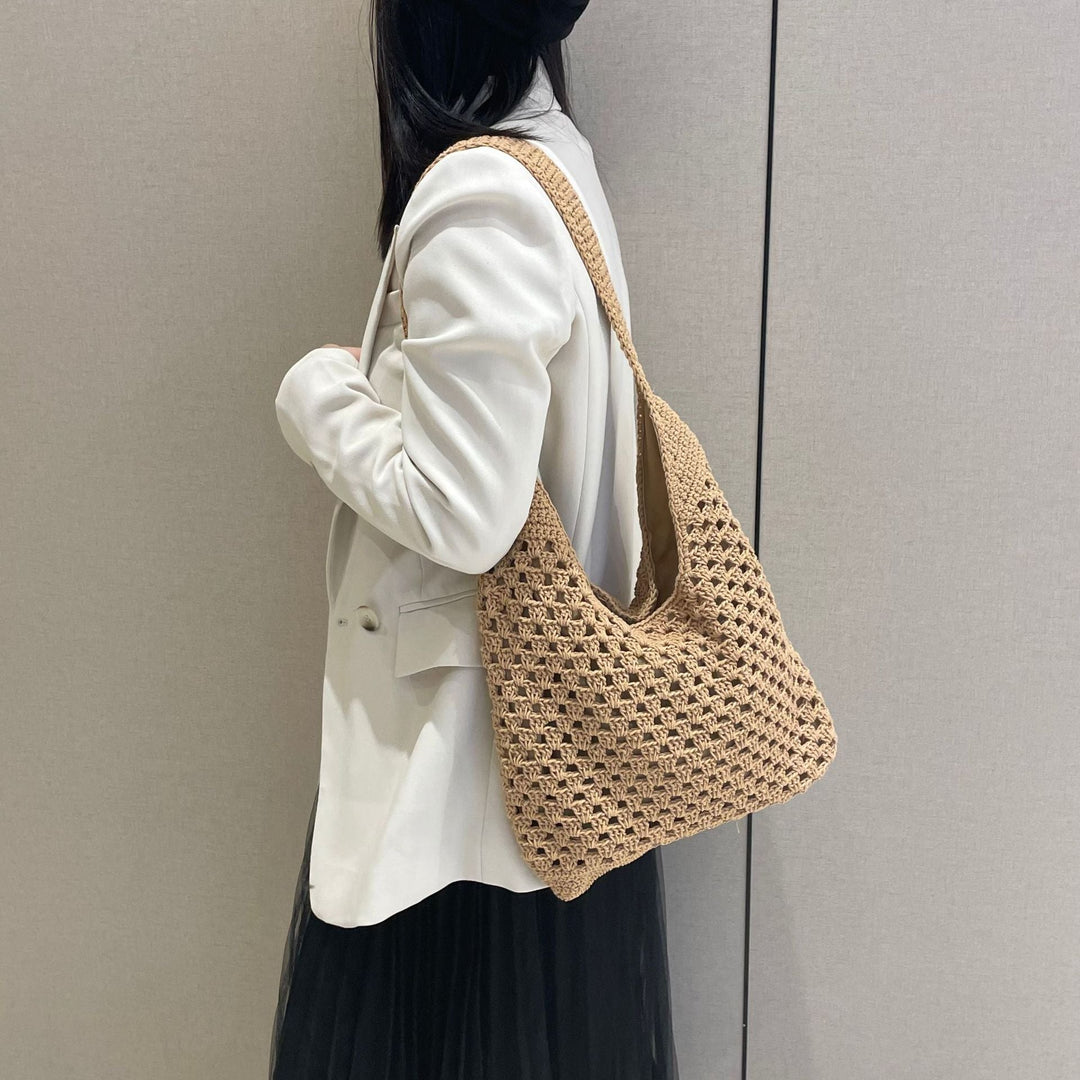 Hand-knotted shoulder bag in crocheted design Kalsten