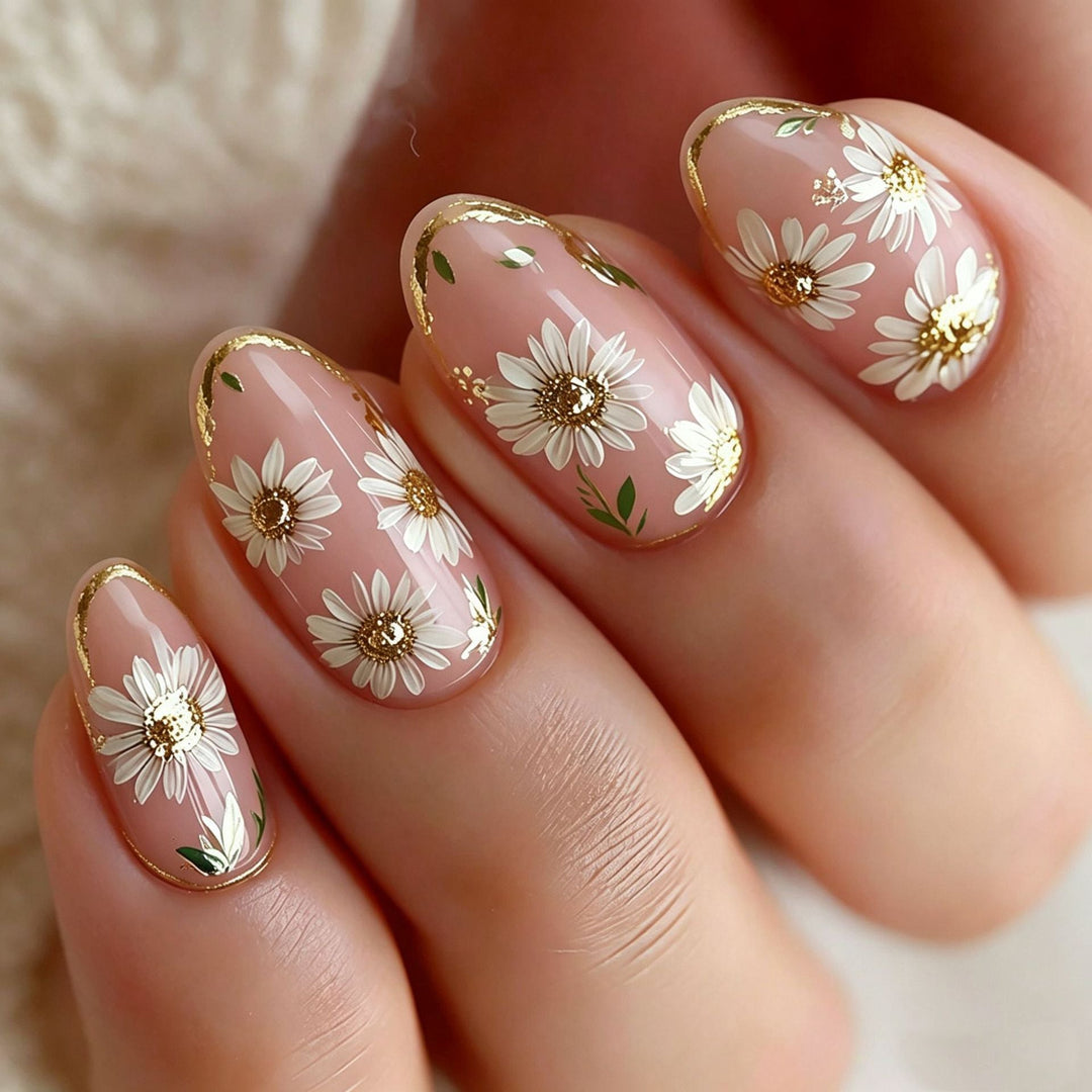 Elegant Press-On Nail Tips with Decorative Bow Kalsten