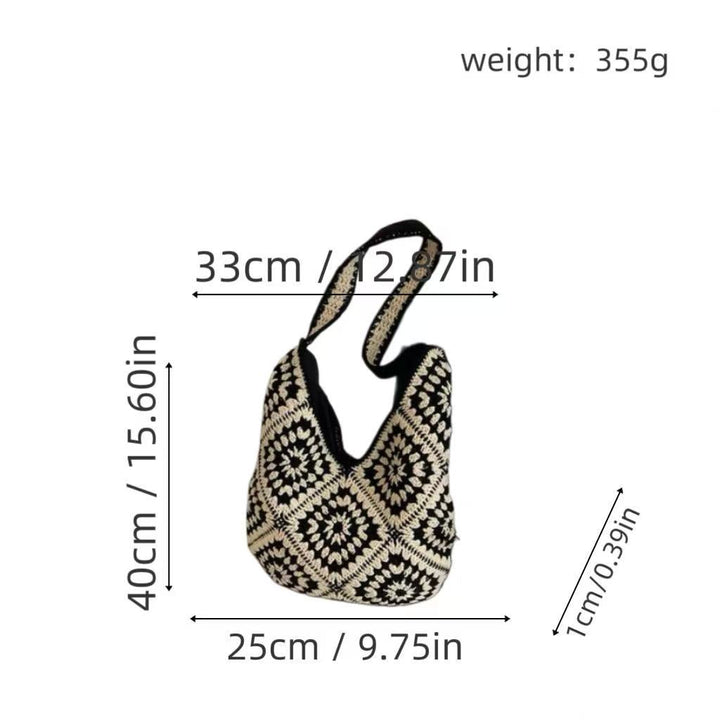 Shoulder bag with unique crochet pattern Kalsten