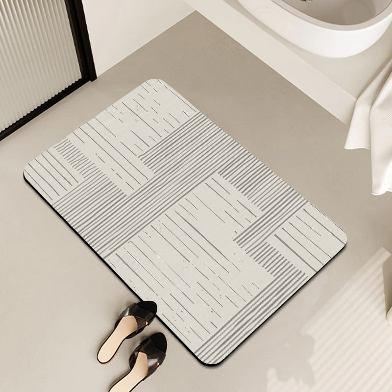 Geometric Pattern Soft Bath Mat Acalora