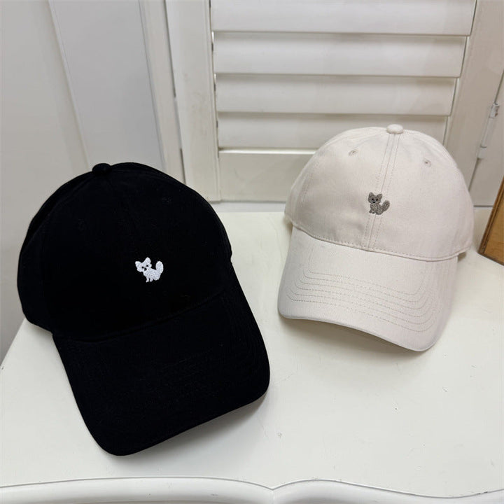 Women's Playful Embroidered Cat Cap Kalsten