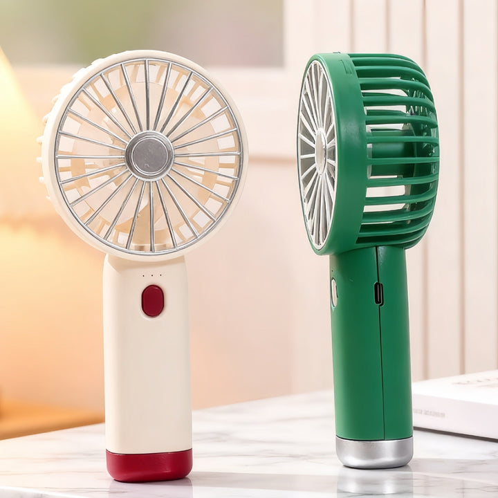 Ladies Portable Hand Fan with Powerful Battery and Ergonomic Design Kalsten